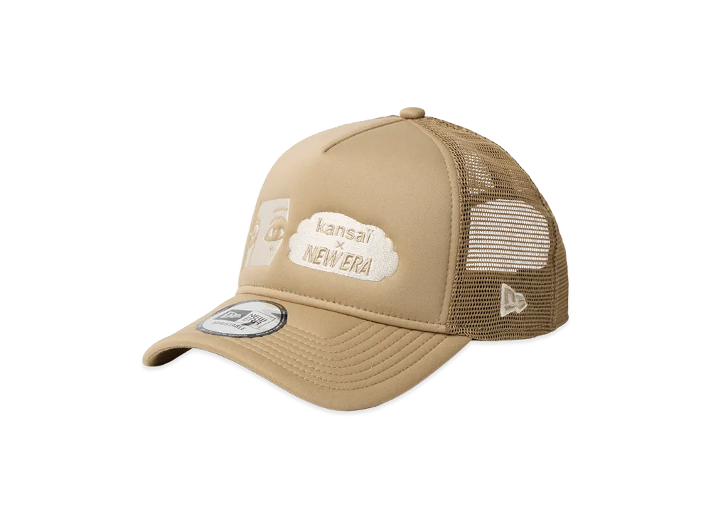 NEW ERA x KANSAI YAMAMOTO 9Forty A-Frame Trucker Kansai Logo / New Era "Khaki"