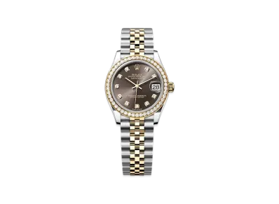 ROLEX Datejust 31mm Oystersteel & Yellow Gold Diamond 278383RBR "Dark Grey"