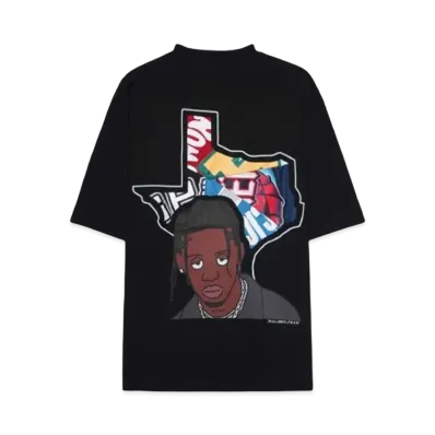 RISA x CIVIATELIER TEXAS LA FLAME TEE -001/010- "BLACK"