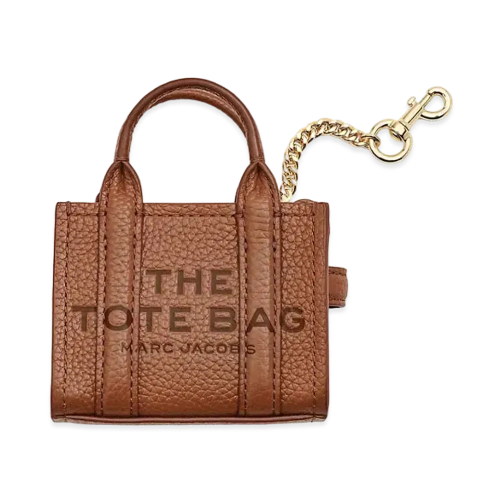 Marc Jacobs The Leather Nano Tote Charm "Argan Oil"