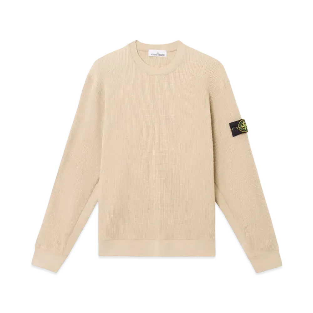 Stone Island 6100008 Organic Cotton Waffle Fleece "Desert Brown"