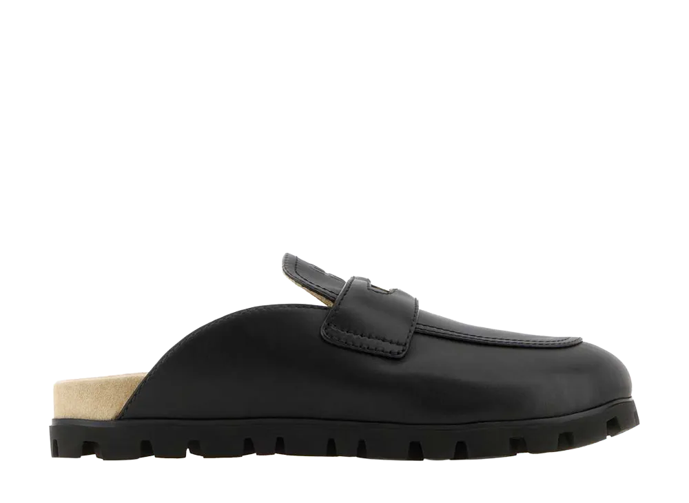 MIU MIU Women's Olive Suede Slippers "Green"