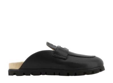 MIU MIU Women's Olive Suede Slippers "Green"