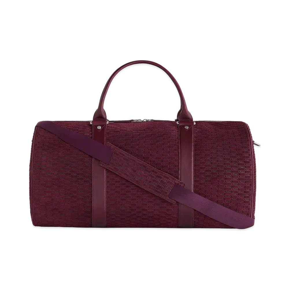Kith Monogram Suede Traveler K55 Bag "Magma"