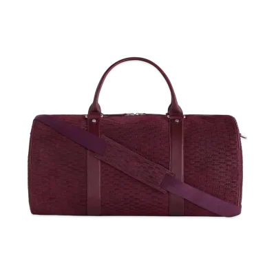 Kith Monogram Suede Traveler K55 Bag "Magma"