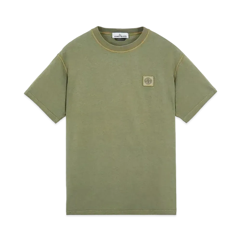 Stone Island 23742 20/1 COTTON JERSEY 'FISSATO' EFFECT_SLIM FIT "Sage Green"