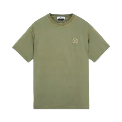 Stone Island 23742 20/1 COTTON JERSEY 'FISSATO' EFFECT_SLIM FIT "Sage Green"