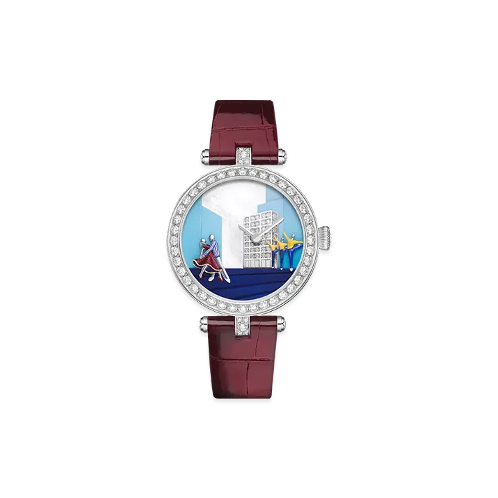 Van Cleef & Arpels Lady Danse Duo watch "18K White gold/Turquoise/Diamond/Mother-of-pearl/Lapis lazuli"