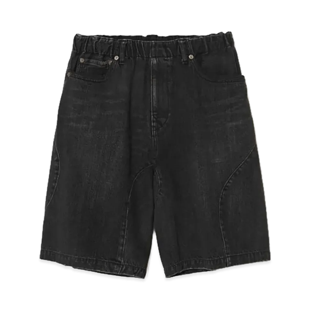 UNDERCOVER Cotton Denim Shorts "Black"