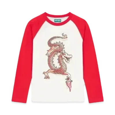 KENZO 'YEAR OF THE DRAGON' Cotton T-shirt "Cream"
