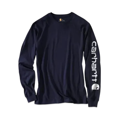 Carhartt Long Sleeve Graphic Logo T-Shirt "Navy"