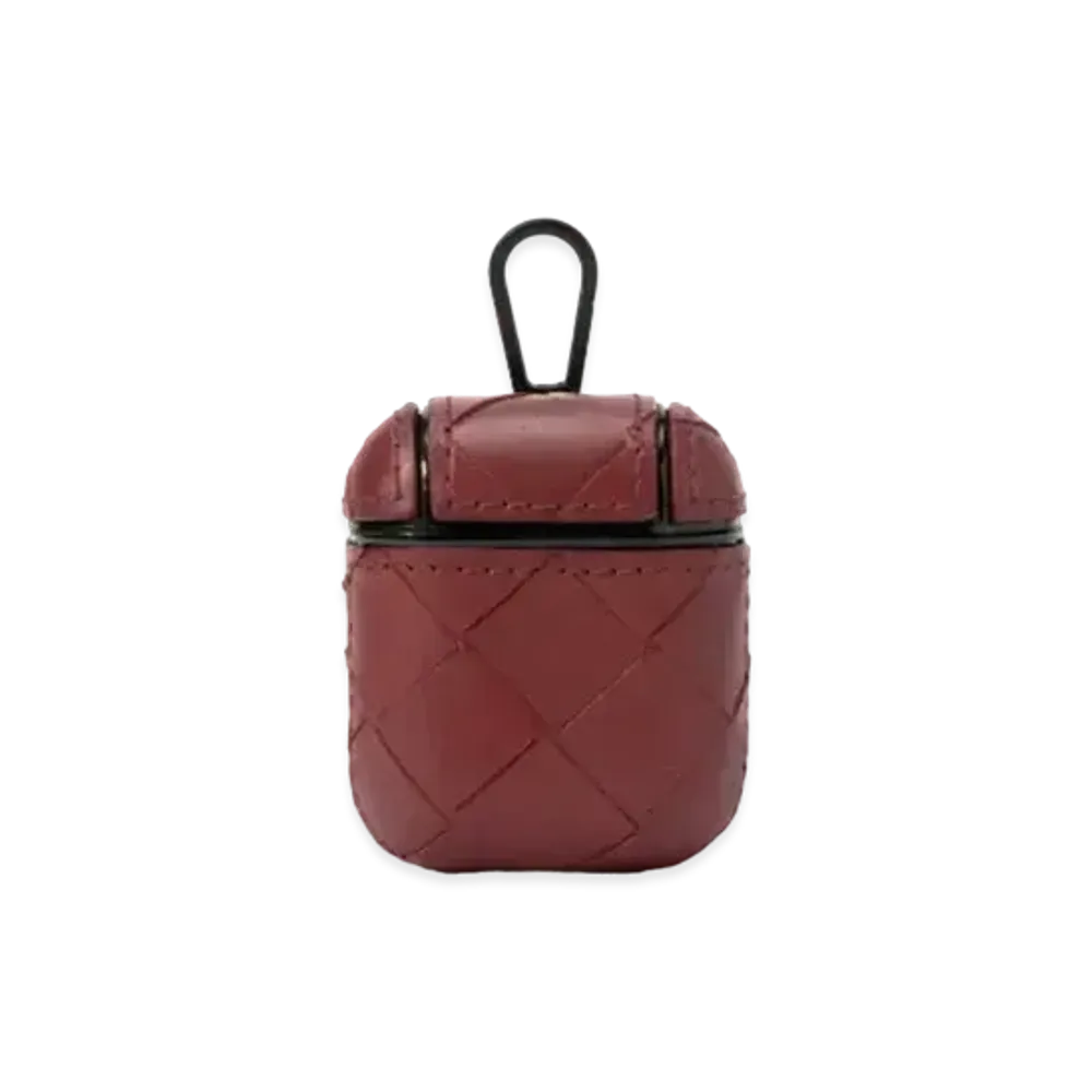 Bottega Veneta Intrecciato Calfskin AirPods Case "Bordeaux"