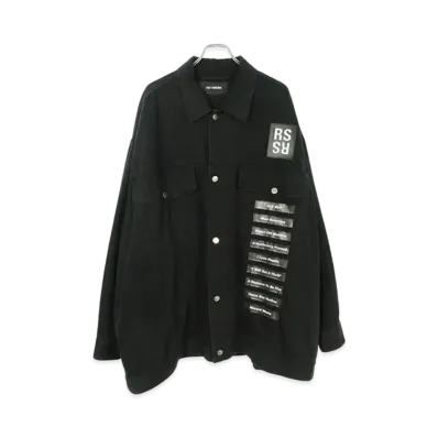 RAF SIMONS Oversized Printed Denim Jacket The Aesthetics of Power "Black"
