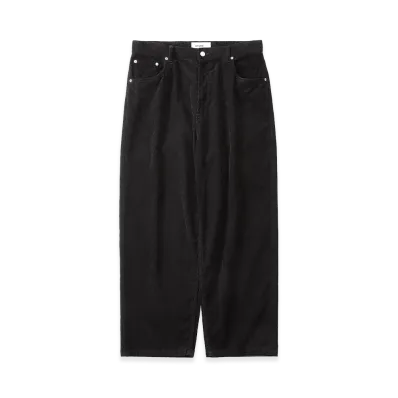 everyone Wide Straight Corduroy Trousers "Black"