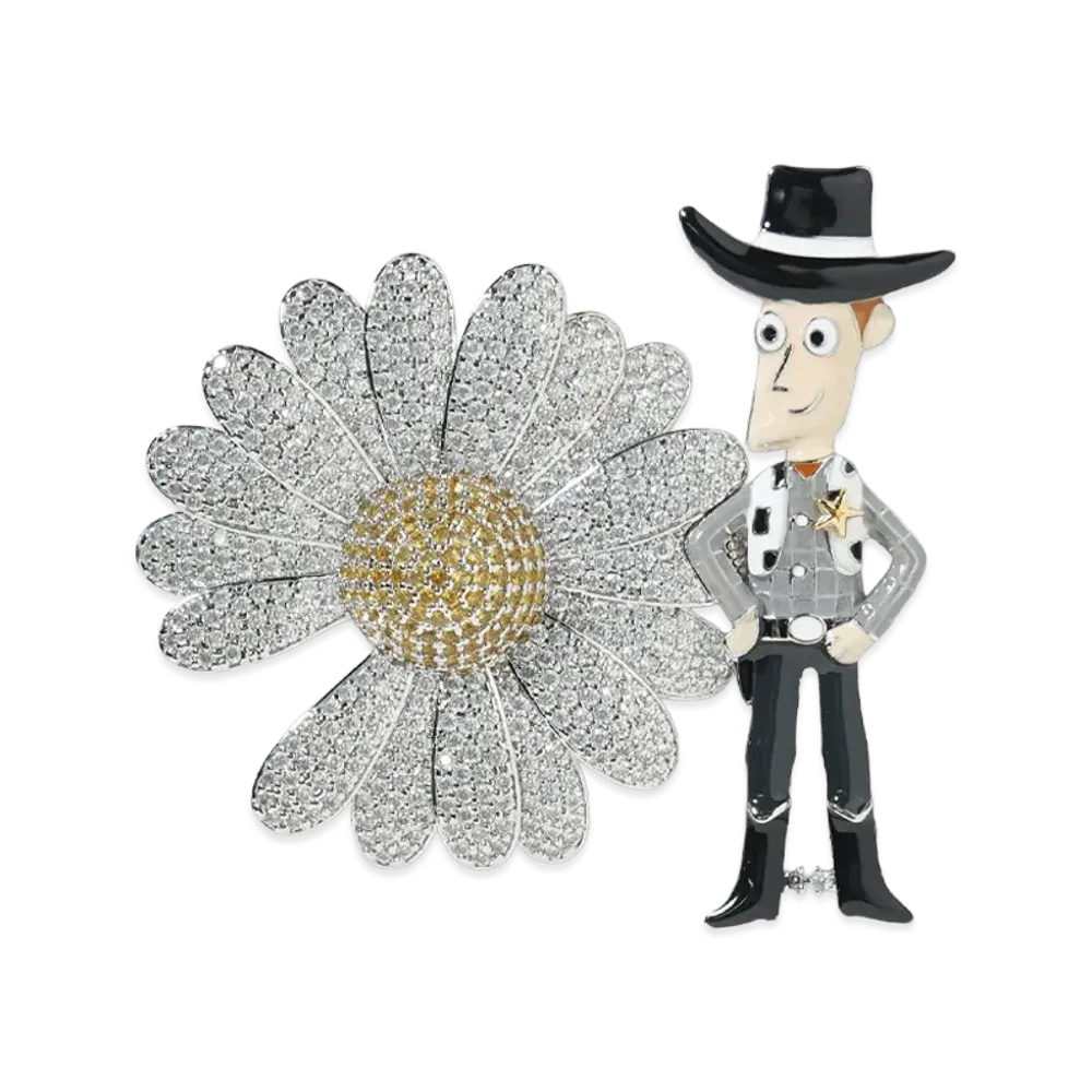 PEACEMINUSONE x Toy Story x Casetify THE FIRST FAN Daisy Jewel Pin "Silver" / G-DRAGON