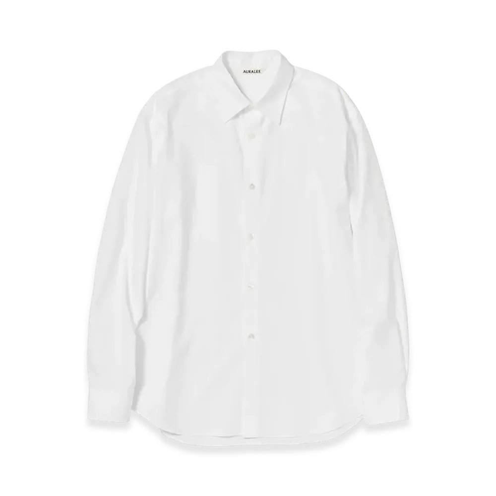 AURALEE Women's Washed Finx Twill Shirt "White"