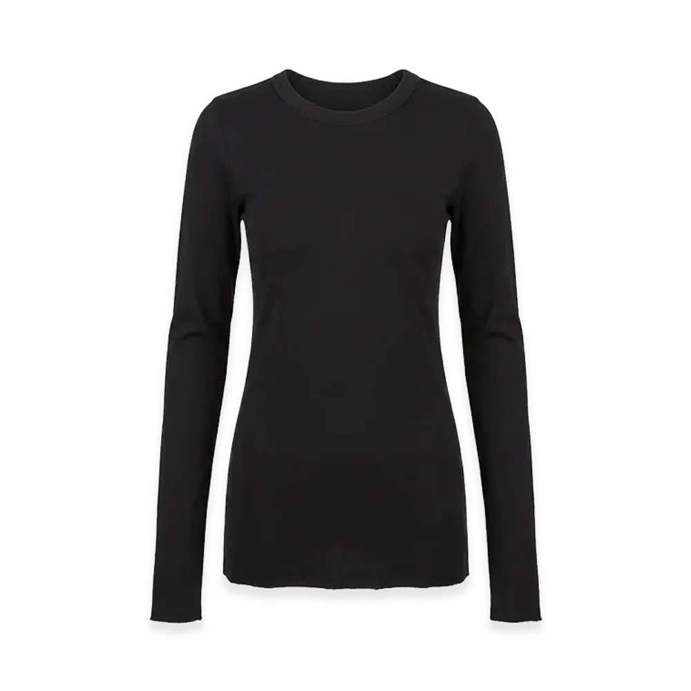 Rick Owens DRKSHDW Women's Basic Long Sleeve T-Shirts "Black"