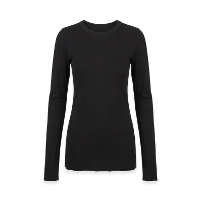 Rick Owens DRKSHDW Women's Basic Long Sleeve T-Shirts "Black"