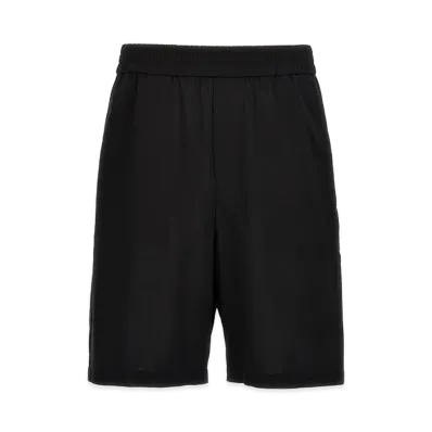 AMI PARIS Logo Plaque Bermuda Shorts "Black"