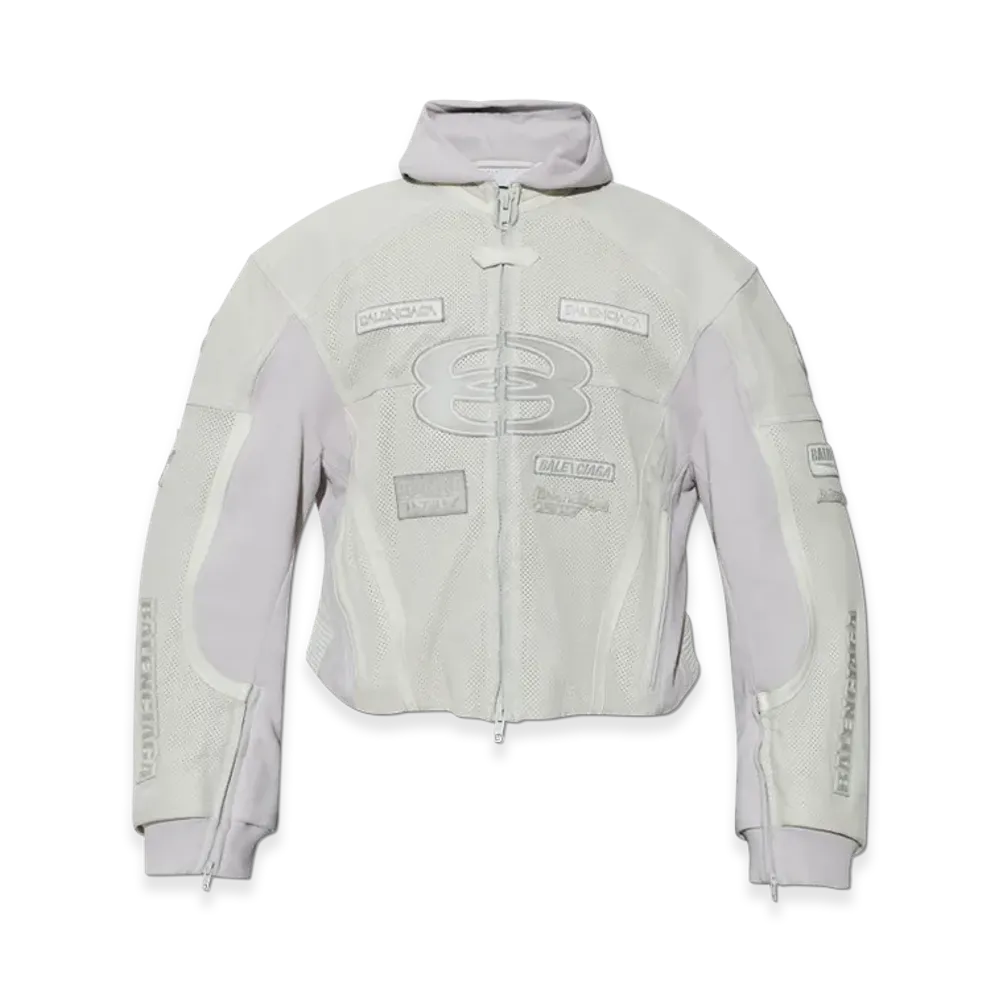 BALENCIAGA Hybrid Biker Jacket "Dirty White"