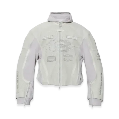 BALENCIAGA Hybrid Biker Jacket "Dirty White"