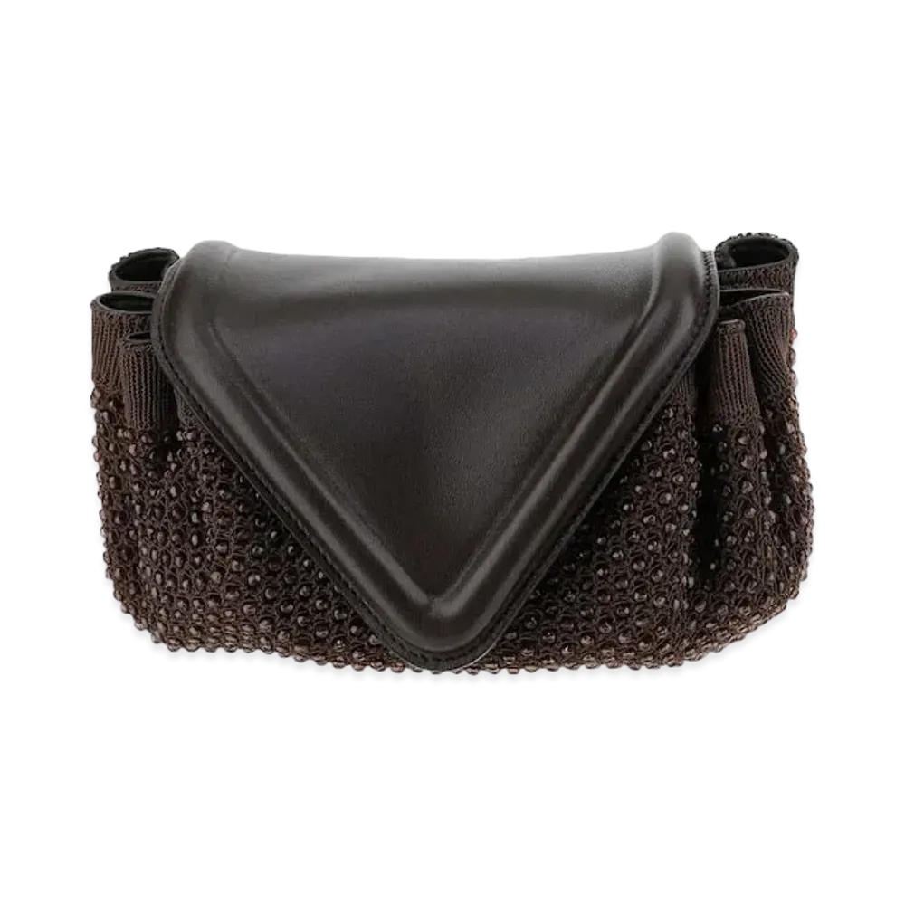 Bottega Veneta Beads Crochet Small Crossbody Bag "Black"