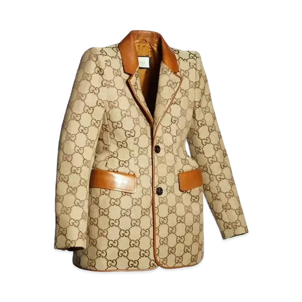 GUCCI x BALENCIAGA The Hacker Maxi GG Hourglass Jacket "Beige"