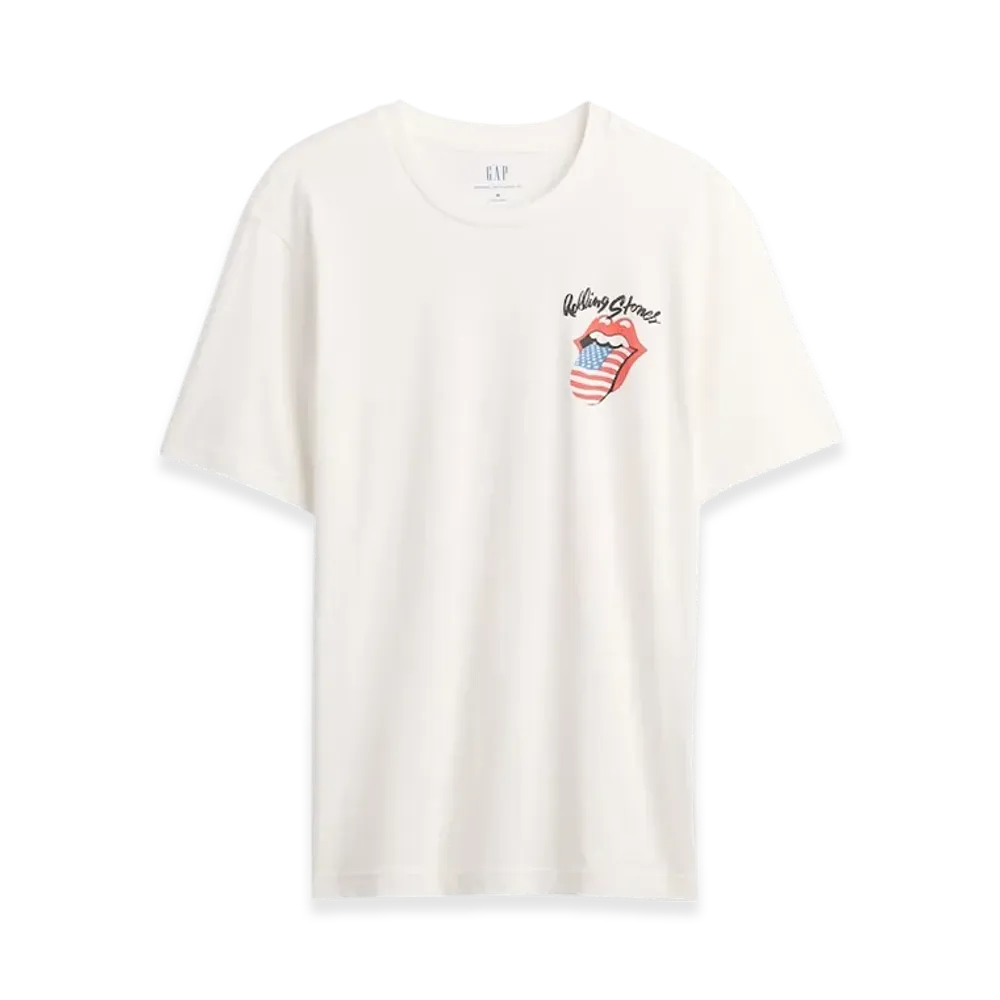 GAP The Rolling Stones Relaxed Graphic T-Shirt "New Off White"