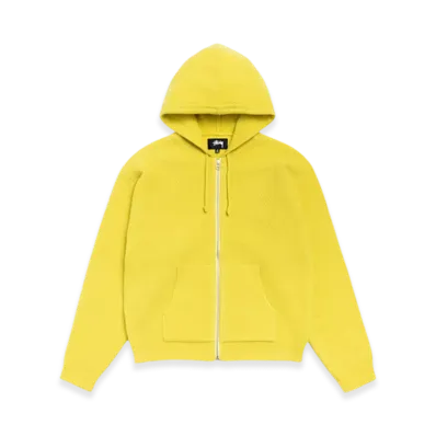 Stussy Textured Zip Hooded Sweater "Yellow"