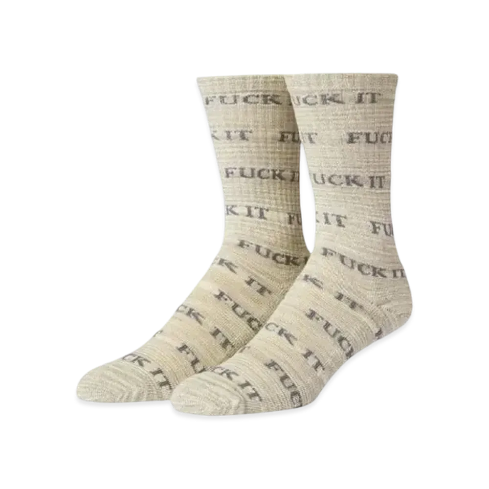 HUF Fuck It Marled Socks "Stone"