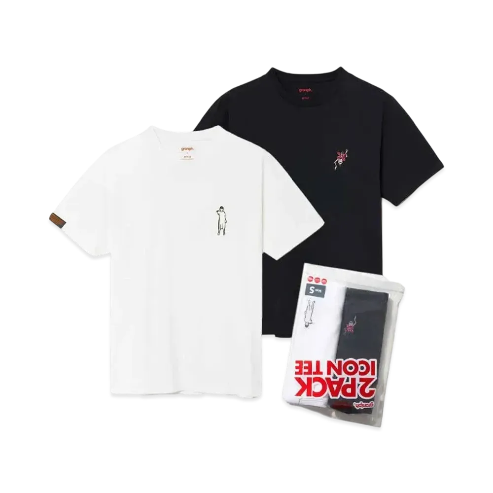 graniph x Stranger Things Front And Back 2Pac Icon T-Shirt "Black"