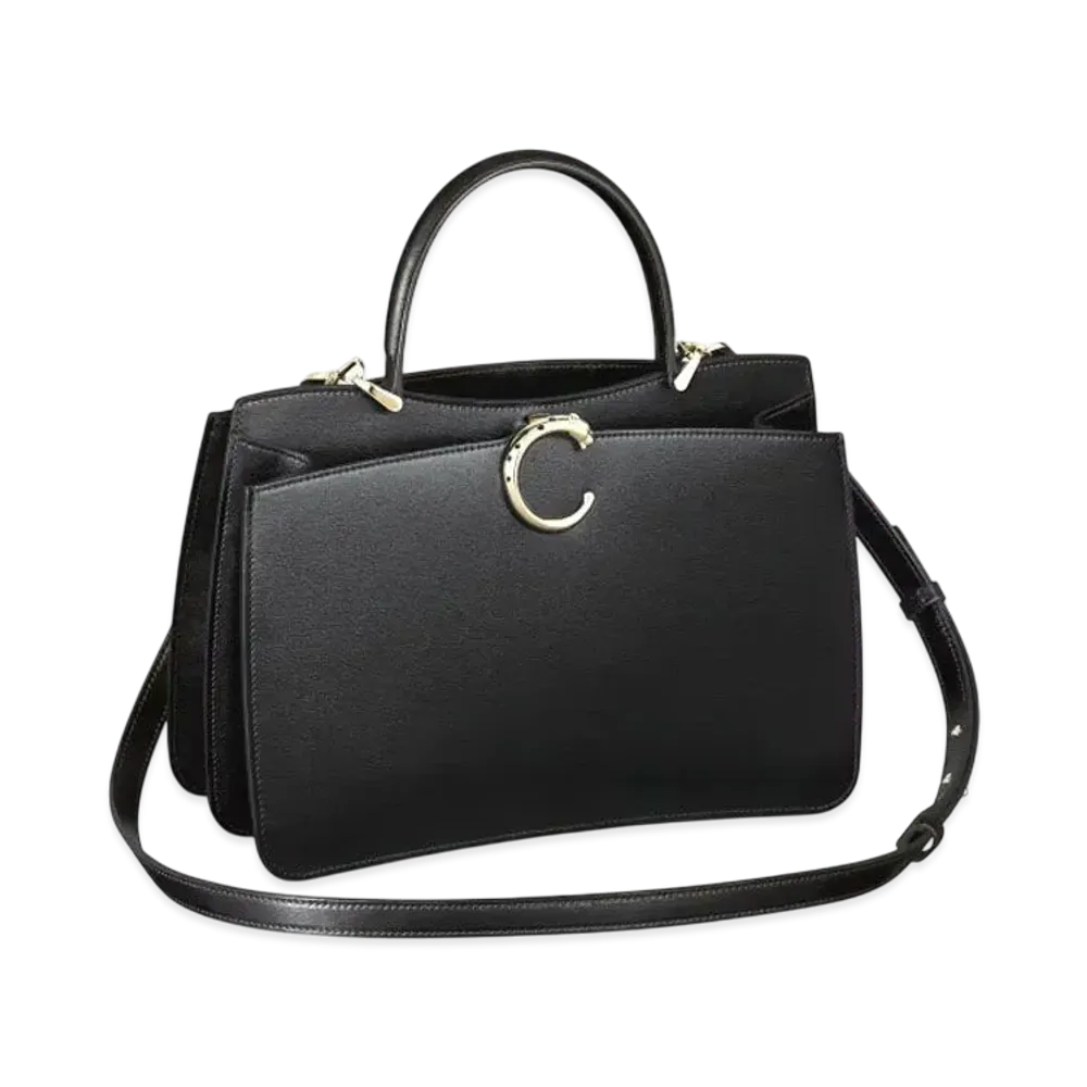 Cartier Top Handle Bag Small Model, Panthere de Cartier "Black"