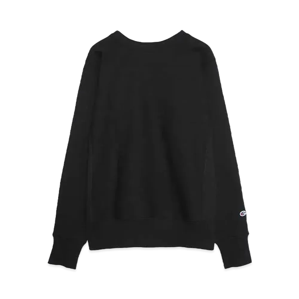 Champion REVERSE WEAVE CREW NECK SWEATSHIRT(MADE IN USA) "BLACK"