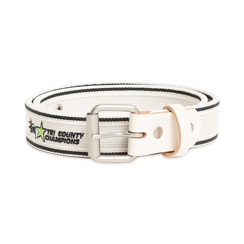 Stussy Tri County Webbing Belt "Bone"