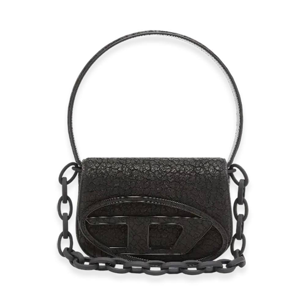 Diesel 1Dr 1Dr-Iconic Shoulder Bag In Arid Leather "Black"