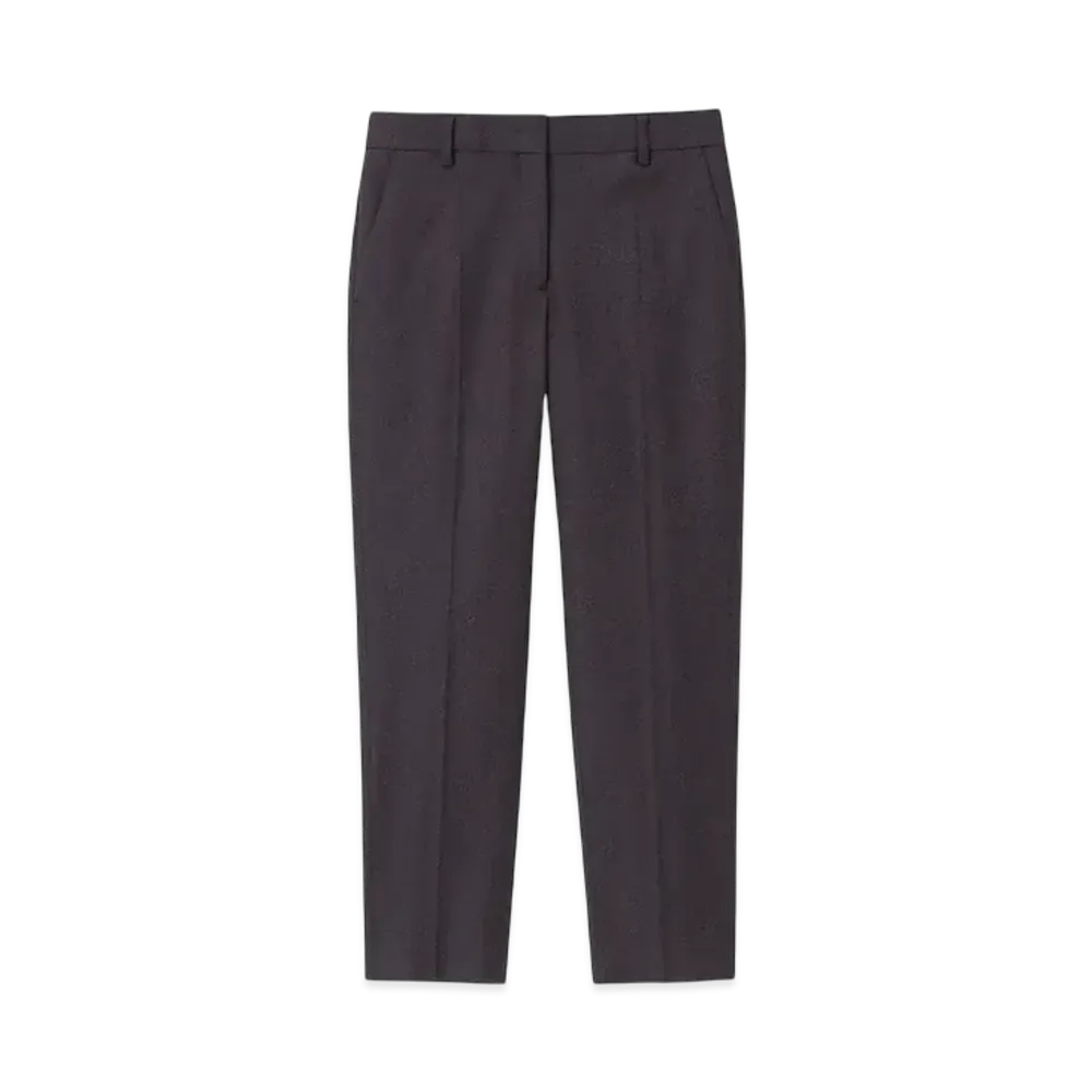 Paul Smith Women's Wool Flannel Tapered Pants "Brown"