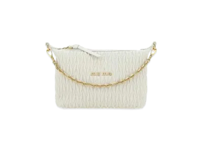 MIU MIU Miu Spirit Matelasse Leather Mini Bag "White"