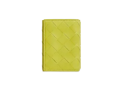 Bottega Veneta Tiny Trifold Wallet "Kiwi/Camping"