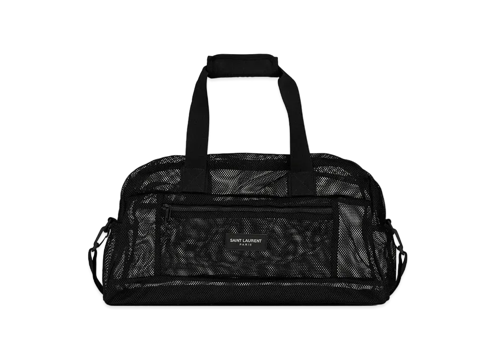 SAINT LAURENT Slp Duffle In Mesh And Nylon "Black"