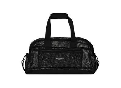 SAINT LAURENT Slp Duffle In Mesh And Nylon "Black"
