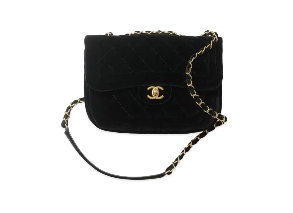 CHANEL Flap Bag Velvet "Black"
