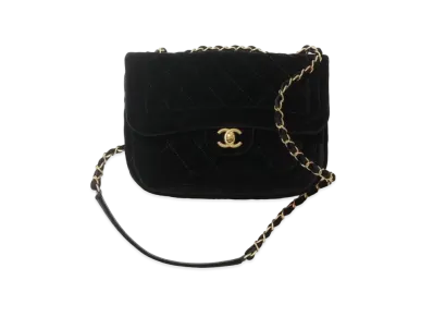 CHANEL Flap Bag Velvet "Black"