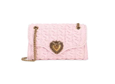 Dolce&Gabbana Devotion Shoulder Bag Large Nit "Pink"
