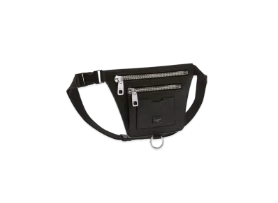 Dolce&Gabbana Palermo Waist Pouch Hammard Calfskin Logo Plate "Black"