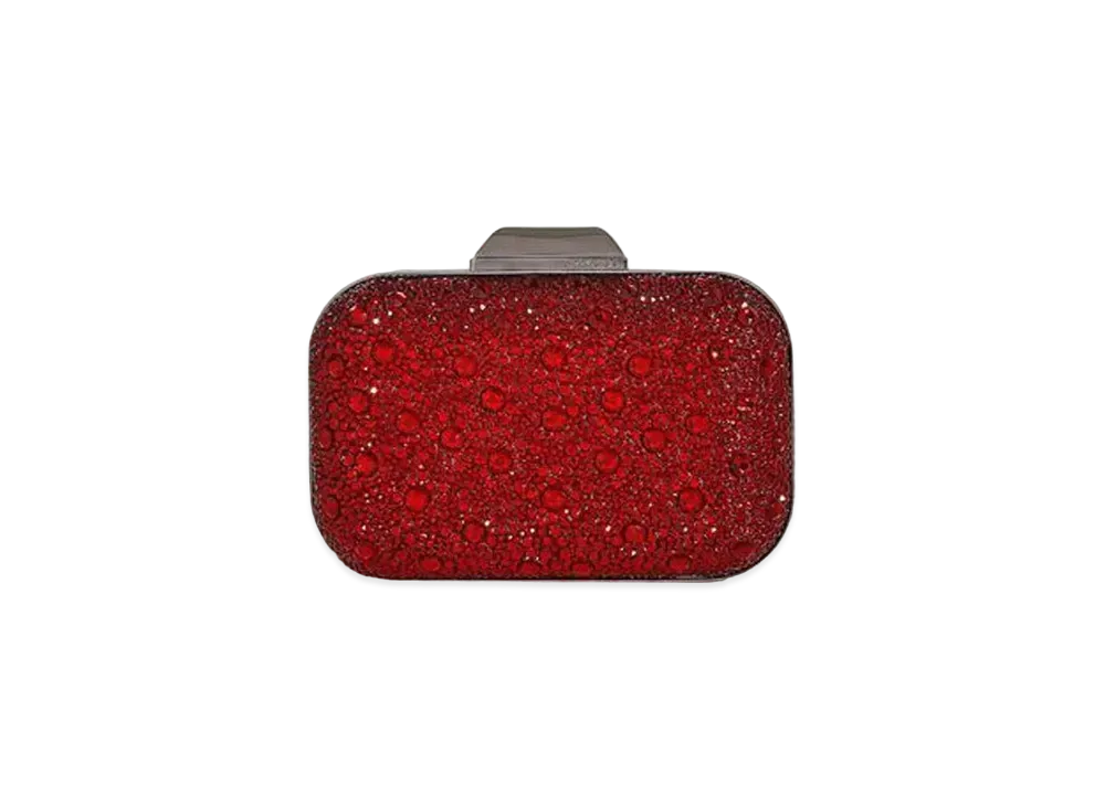 Jimmy Choo Cloud Crystal Clutch Bag "Red"