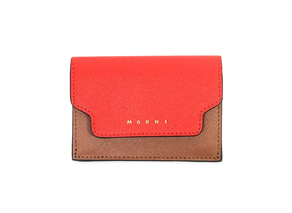 Marni Tri Fold Wallet in Saffiano Leather "Tri Coloured"