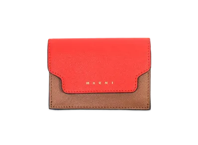 Marni Tri Fold Wallet in Saffiano Leather "Tri Coloured"