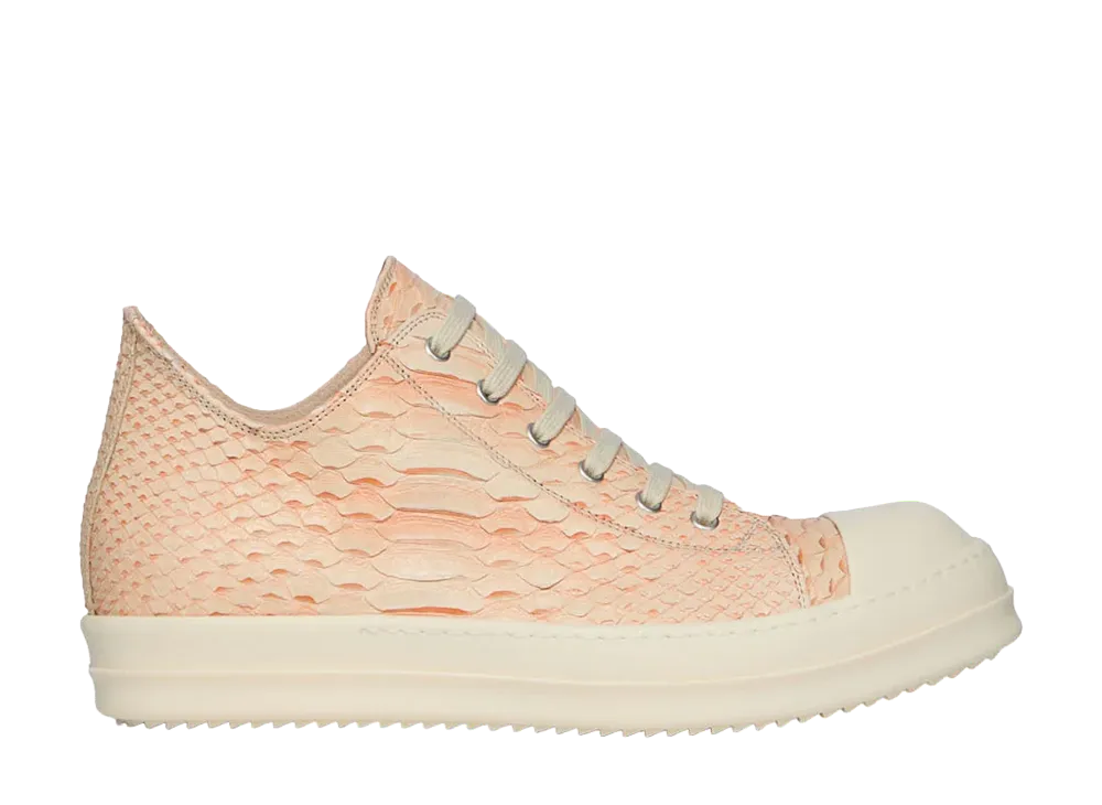 Rick Owens Women's Low Sneaks "Sand/Coral/Milk"