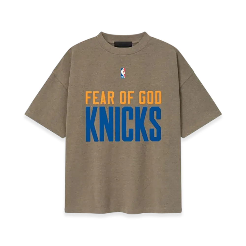 FEAR OF GOD ESSENTIALS Knicks 90's Tee "Homestead Heather"