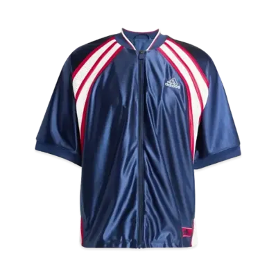 adidas Cut-Out Short Sleeve Track Top "Night Indigo"